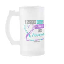 Teal & Purple Ribbon Domestic Violence Awareness Coffee Mug