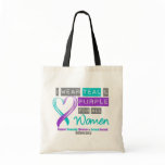 Teal & Purple Ribbon Women Domestic Violence bags