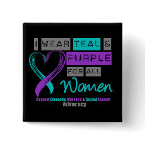 Teal & Purple Ribbon Women Domestic Violence