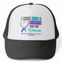 Teal & Purple Ribbon Women Domestic Violence