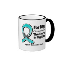Teal Ribbon For My Hero My Grandma Coffee Mugs