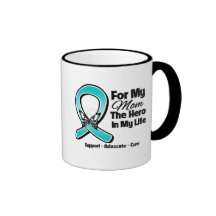 Teal Ribbon For My Hero My Mum Mug