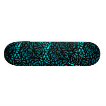 teal rose skateboard