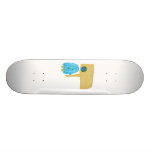 Teal Save The Planet Custom Skateboard
