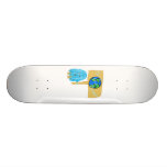 Teal Save The Planet Skate Boards