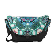Teal Sequin Kaleidoscope Messenger Bag