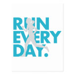 Teal/Silver "Run Every Day" Post Cards