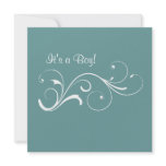 Teal Swirl Baby Shower Invitation