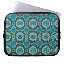 Teal Tile Computer Sleeves