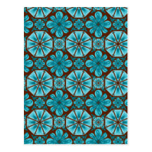 Teal Tile Post Cards