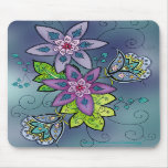 Teal Tulips Mousepad mousepads