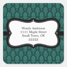 Teal Victorian Stickers