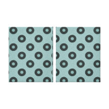 Teal Vinyls Canvas Prints