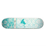Teal Wakeboarder Custom Skate Board