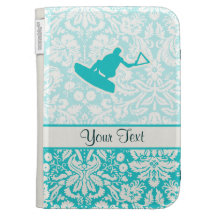 Teal Wakeboarder Kindle Keyboard Case