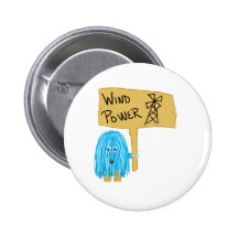 Teal wind power pin