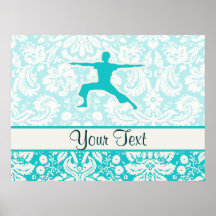 Teal Yoga Posters