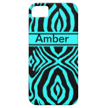 Teal Zebra Iphone4 case iPhone 5 Cases