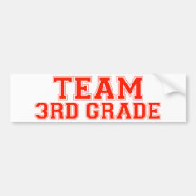 Team 3rd Grade Bumper Sticker