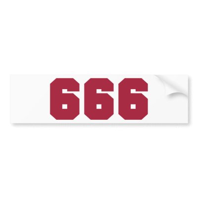 Team 666 bumper stickers by satanshop