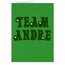 TEAM ANDRE with Tennis Details Tshirts Greeting Card