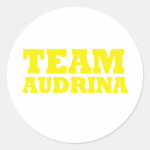 Team Audrina Round Stickers