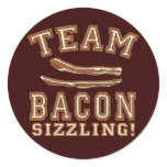 TEAM BACON is SIZZLING Tshirts, Mugs, Gifts Round Stickers