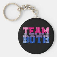 Team Both distressed.png Keychain