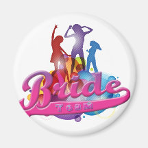 team bride bridesmaids bachelorette wedding bridal magnets