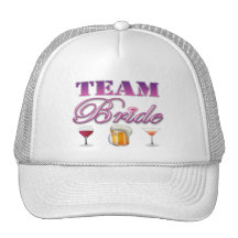 Team Bride Drinks Bridesmaids Wedding Bridal Party Hats
