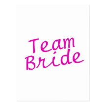 Team Bride Pink Post Card