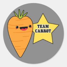 Team Carrot Round Sticker