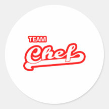 Team Chef Round Stickers