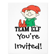 TEAM ELF CUSTOM INVITATIONS
