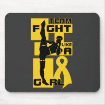 Team Fight Like A Girl Kick Childhood Cancer Mousepads