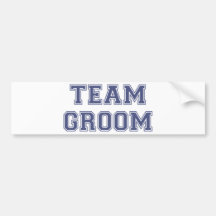 Team Groom Bumper Stickers