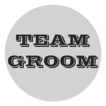 Team Groom Round Stickers