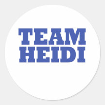 Team Heidi Round Sticker