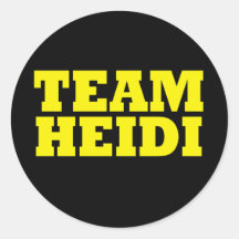 Team Heidi Round Sticker