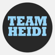 Team Heidi Round Stickers