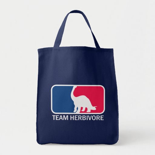 Team Herbivore Vegetarian Vegan Tote Bags