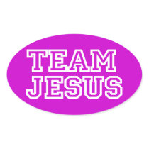 Team Jesus Oval Sticker