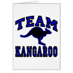 Team Kangaroo Blue Greeting Card