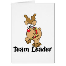 Team Leader Rudolph Greeting Cards