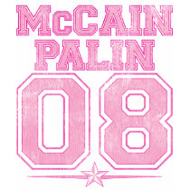 Team McCAIN PALIN 08 Vintage Retro Distressed Tee