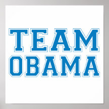 TEAM OBAMA BLUE -.png Posters