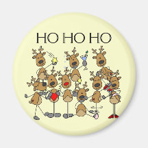 Team of Reindeer Tshirts and Gifts Magnets