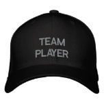 'TEAM PLAYER'  CAP embroidered hats