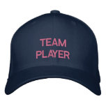'TEAM PLAYER'  CAP embroidered hats