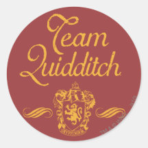Team Quidditch Round Stickers